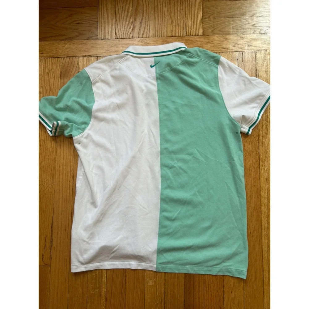 Nike The Nike Polo Dri-FIT Mens Large Colorblock Pique Golf Shirt Teal
